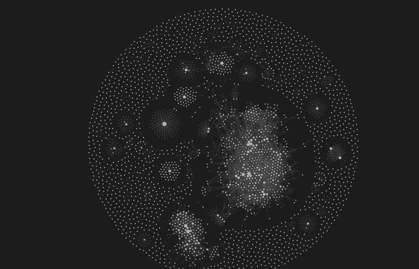 An abstract node graph representing Vega's memory system